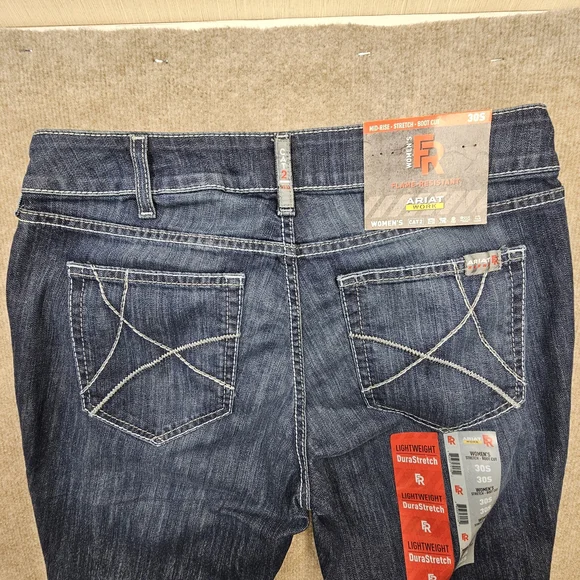 Ariat FR Womens Boot Cut Jeans 30S Mid Rise Stretch DuraStretch Flame Resistant - Picture 10 of 12